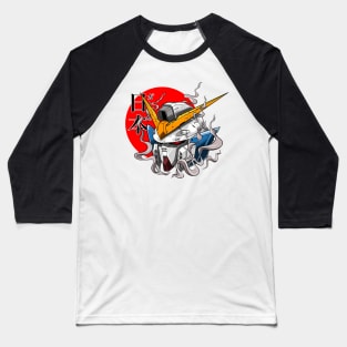 WING GUNDAM XXXG-01W JAPANESE STYLE STREET KANJI Baseball T-Shirt